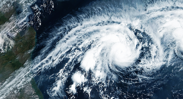 Hurricane viewed from space